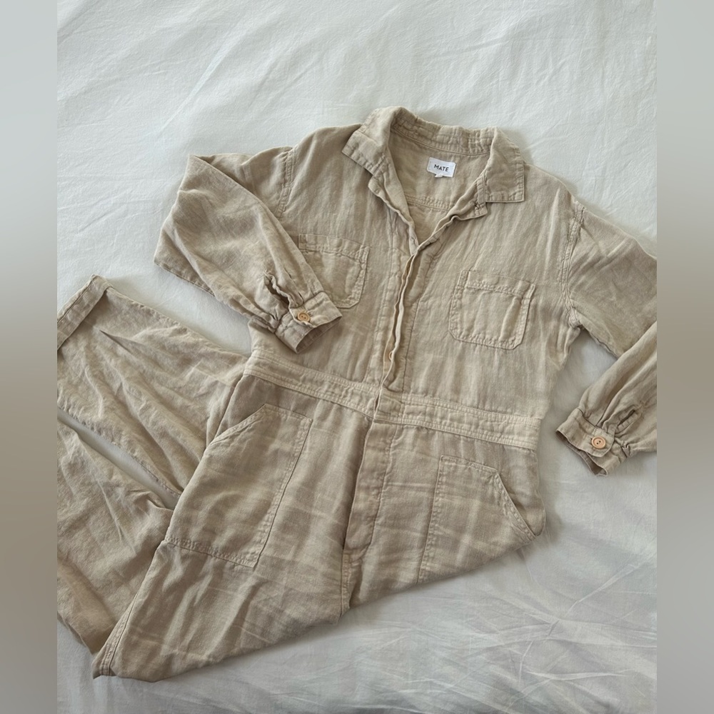 MATE Long Sleeve Linen Jumpsuit